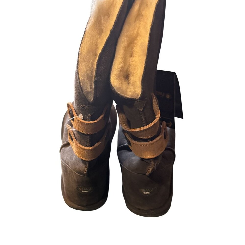 EMU Womens Merino Wool-Lined Brown Suede Boots Button Detailing Size W10 - Picture 5 of 11